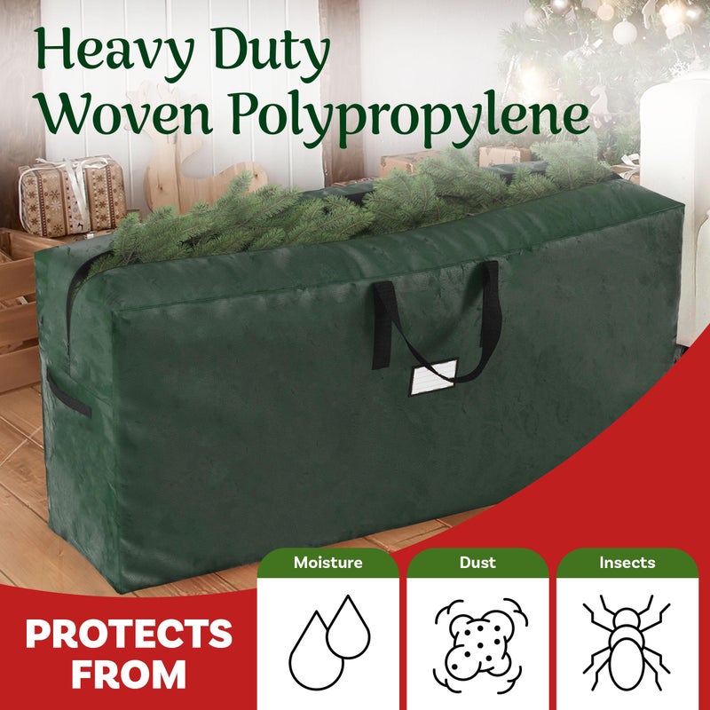 Elf Stor Christmas Tree Storage Bag - Storage Bags for 9FT Disassembled Artificial Trees, Seasonal Decor, Packing, Moving, and Home Organizer by Elf Stor (Green) - Image 4